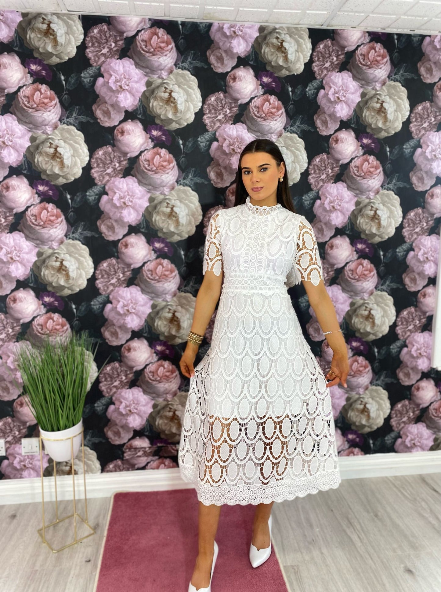 Lacey white dress