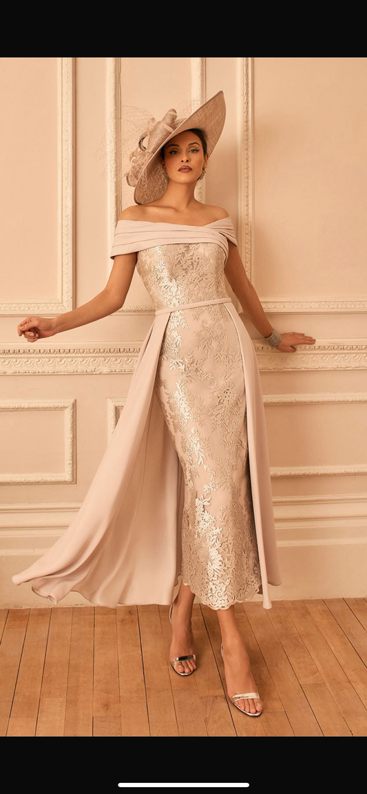 New A/W 26/27 mother of bride/groom..Veni Infantino Taupe Dress..