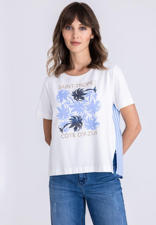 TUZZI beach please- Saint Tropez white/blue striped t-shirt