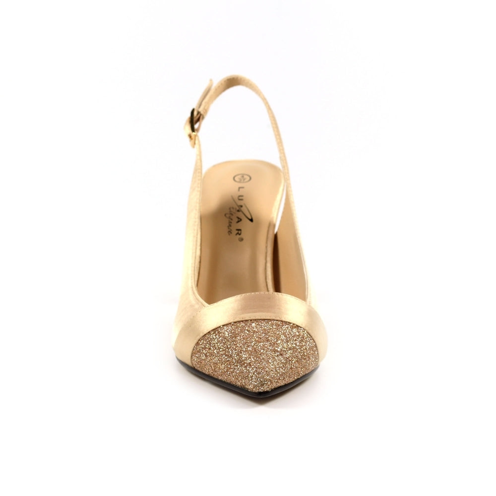 Rowena champagne court slingback
